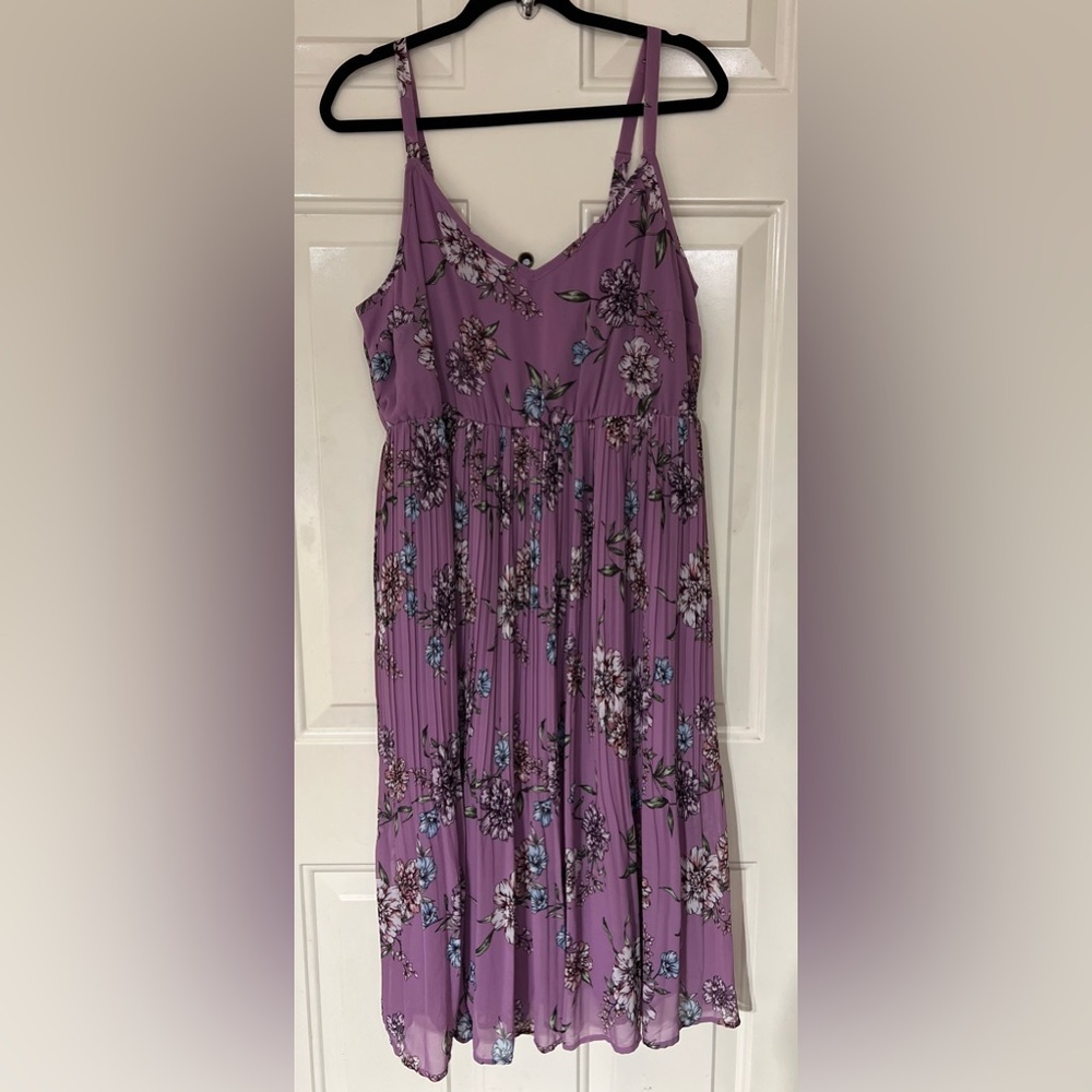 NWT Torrid Purple Pleated Sundress Sweetheart Neckline